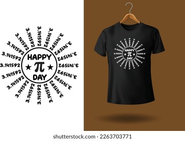 Diseño de camiseta de lindo día de pi