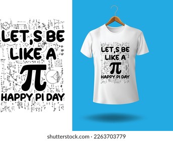 Diseño de camiseta de lindo día de pi