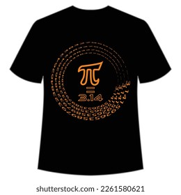 Happy Pi Day Shirt Print Template, Pi day Vector Graphics, funny math design, and gift