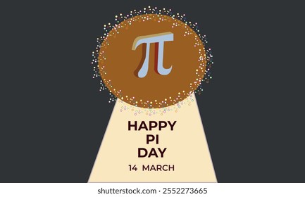 Happy pi day template design vector