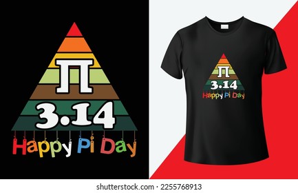 Happy pi day t-shirt, pi day t-shirt design. March 14 mathematic creative t-shirt. Mathematical formula graphic typography. 3.14 pie t-shirt design. Happy pie day educational style 