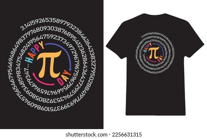 Happy pi day t-shirt design vector