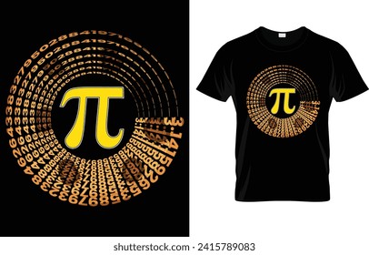 Happy pi day t-shirt design vector. pi day t-shirt design