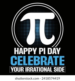 Happy pi day t-shirt design vector. pi day t-shirt design