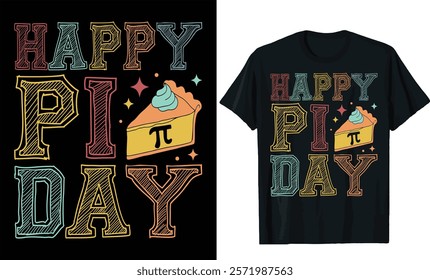 Happy pi day t-shirt design