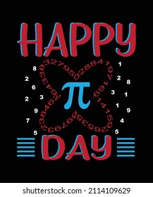 HAPPY PI DAY Vector Custom T-Shirt Design