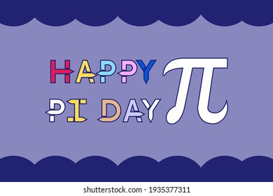 Happy Pi Day vector design. International Pi day celebration. Poster and T-Shirt 