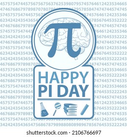 happy pi day. Vector Illustration