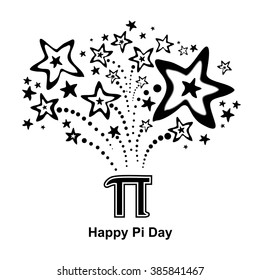 Happy pi day. Vector illustration 