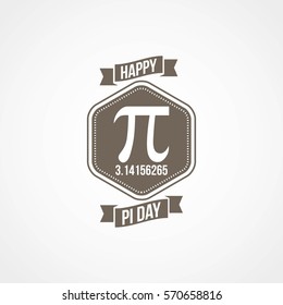 Happy Pi Day Vector Illustration.