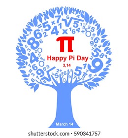 Happy pi day. Vector illustration