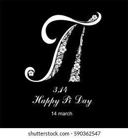 Happy pi day. Vector illustration