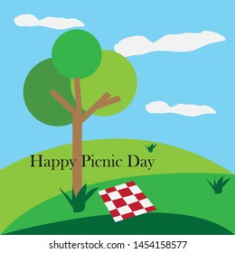 Happy picnic Day, can be used for gretting card, banner or poster