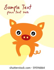 happy pig card