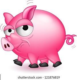 happy pig cartoon