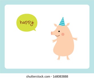 happy pig go party