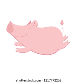 happy pig vector illustration