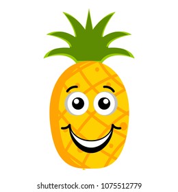 Happy pineapple emoticon