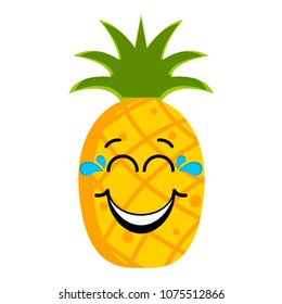 Happy pineapple emoticon