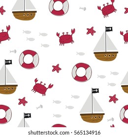 Happy pirate pattern