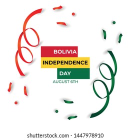 Happy Plurinational State of Bolivia Independence Day Vector Design Template Illustration