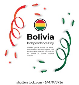 Happy Plurinational State of Bolivia Independence Day Vector Design Template Illustration