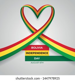 Happy Plurinational State of Bolivia Independence Day Vector Design Template Illustration