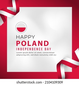 Happy Poland Independence Day November 11th Celebration Vector Design Illustration. Template for Poster, Banner, Advertising, Greeting Card or Print Design Element