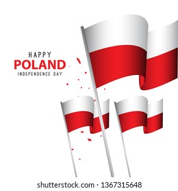 Happy Poland Independence Day Poster Vector Template Design Illustration