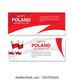 Happy Poland Independence Day Poster Vector Template Design Illustration