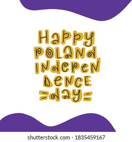 Happy Poland Independence Day Poster Vector Template Design Stock Illustration 
