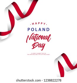 Happy Poland National Day Vector Template Design Illustration