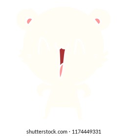 Happy-Polar-Flachfarbenkartoon