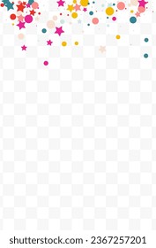 Happy Polka Celebrate Vector Transparent Background. Effect Constellation Pattern. Christmas Stars Design. Falling Shine Festival Backdrop.