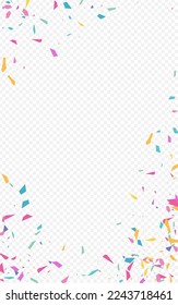 Happy Polka Invitation Vector Transparent Background. Decoration Dust Backdrop. Flying Circle Texture. Blast Dot Abstract Pattern.