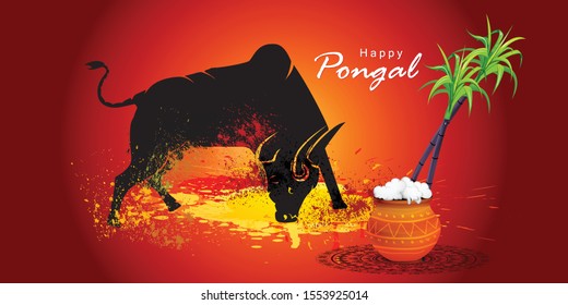 Happy Pongal 2020 Celebration indian festival 