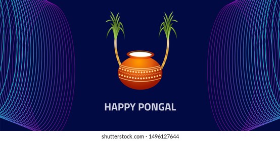 Happy pongal abstract Vector background