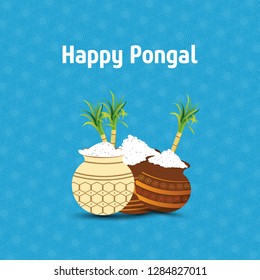 Happy Pongal Background. Vector Illustration