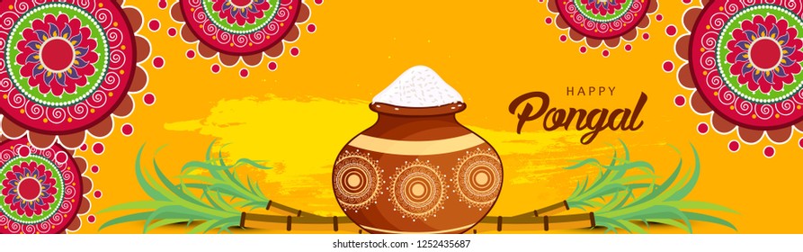 Happy Pongal Banner Design.