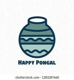 Happy Pongal Festival Background - Vector