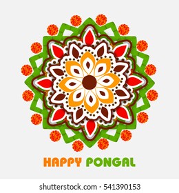 Happy Pongal festival design.