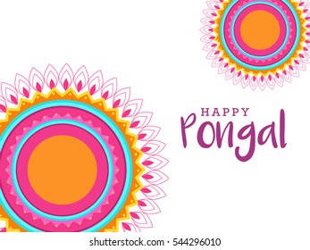 Happy Pongal greeting Background.