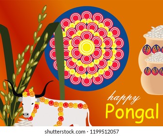Happy Pongal greeting card