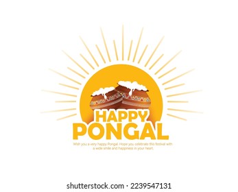 Happy Pongal Holiday Harvest Festival of Tamil Nadu South India