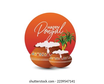 Happy Pongal Holiday Harvest Festival of Tamil Nadu South India