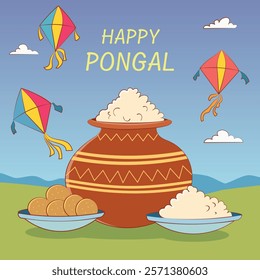 Happy Pongal Makar Sankranti Lori festival