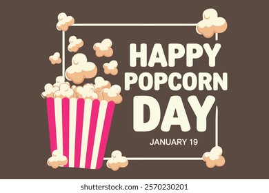 Happy popcorn day vector illustration 