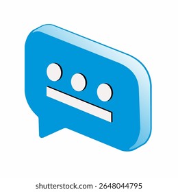 Un diseño feliz, positivo del Vector del icono del chat de la burbuja del discurso en un fondo blanco, simbolizando el Web