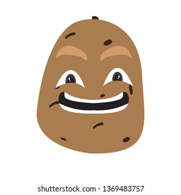 Happy potato cartoon image. Vector illustration design