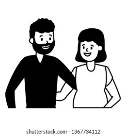 happy pregnant couple